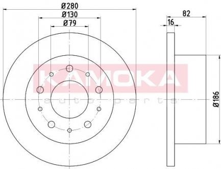 Торм.диск задн. Ducato/Jumper/Boxer 06- KAMOKA 1033148