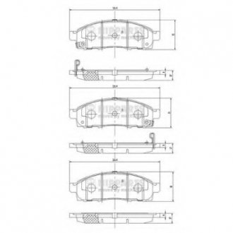 Комплект тормозных колодок, дисковый тормоз NIPPARTS N3601101