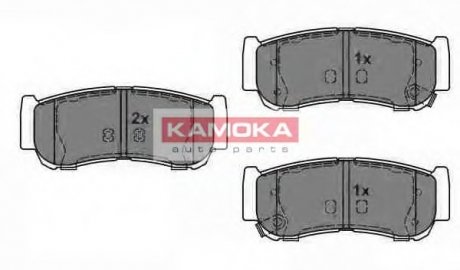 Комплект дисковых тормозных колодок KAMOKA JQ1013820 (фото 1)