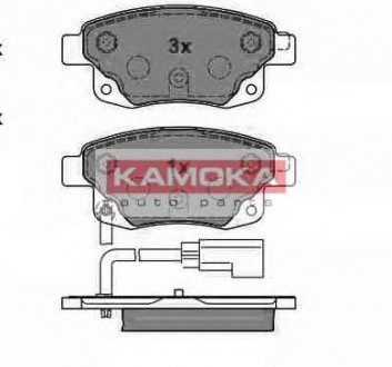 Комплект дисковых тормозных колодок KAMOKA JQ1013860 (фото 1)