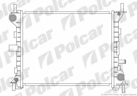 Радіатор Ford Focus 1.4/1.6 98> (AC-) POLCAR 3201081