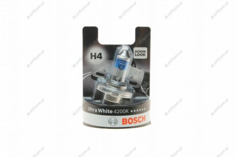 Лампа H4 Ultra White 4200K блистер BOSCH 1987301089