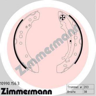 Тормозные колодки барабанні ZIMMERMANN 109901563