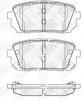 Комплект тормозных колодок, дисковый тормоз NiBK PN0426 (фото 1)