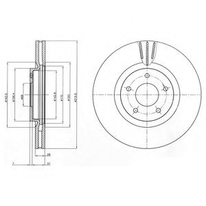 Тормозной диск RENAULT KOLEOS 08- Delphi BG4231C