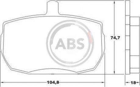 Комплект дисковых тормозных колодок. ABS 36124 (фото 1)