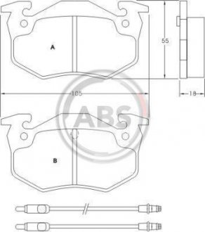 Комплект дисковых тормозных колодок A.B.S. ABS 36503