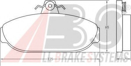 Комплект дисковых тормозных колодок A.B.S. ABS 36505