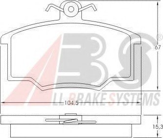 Комплект дисковых тормозных колодок A.B.S. ABS 36532