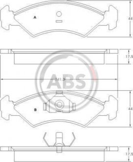 Комплект дисковых тормозных колодок A.B.S. ABS 36534