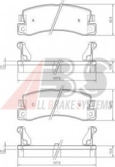 Комплект дисковых тормозных колодок A.B.S. ABS 36604