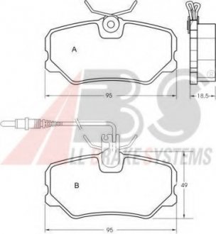 Комплект дисковых тормозных колодок A.B.S. ABS 36651