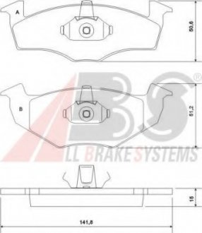 Комплект дисковых тормозных колодок A.B.S. ABS 37092