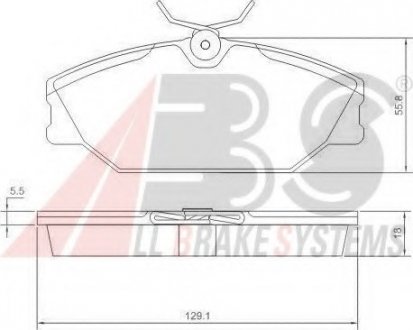 Комплект дисковых тормозных колодок A.B.S. ABS 37138