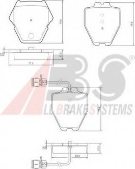 Комплект дисковых тормозных колодок A.B.S. ABS 37162