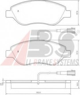 Комплект дисковых тормозных колодок A.B.S. ABS 37281