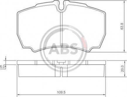 Комплект дисковых тормозных колодок. ABS 37298 (фото 1)