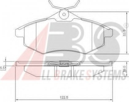 Комплект дисковых тормозных колодок A.B.S. ABS 37307