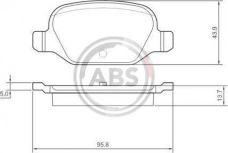 Комплект дисковых тормозных колодок A.B.S. ABS 37311