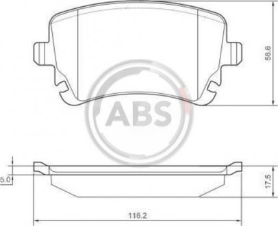Комплект дисковых тормозных колодок A.B.S. ABS 37366