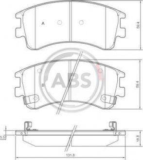 Комплект дисковых тормозных колодок A.B.S. ABS 37381
