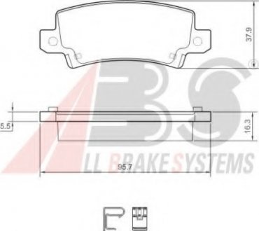 Комплект дисковых тормозных колодок A.B.S. ABS 37406
