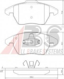 Комплект дисковых тормозных колодок A.B.S. ABS 37429