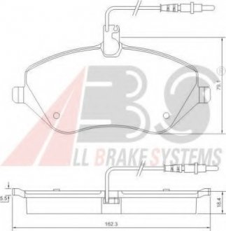 Комплект дисковых тормозных колодок A.B.S. ABS 37431