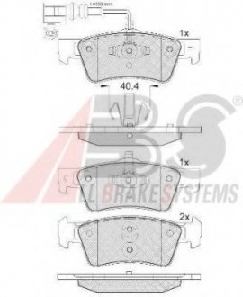 Комплект дисковых тормозных колодок A.B.S. ABS 37494