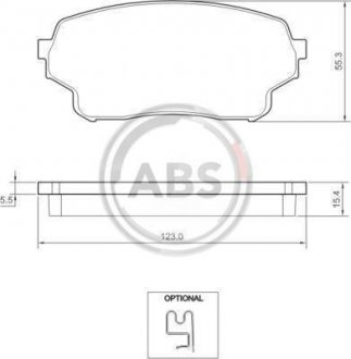 Комплект дисковых тормозных колодок A.B.S. ABS 37503