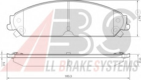 Комплект дисковых тормозных колодок A.B.S. ABS 37511