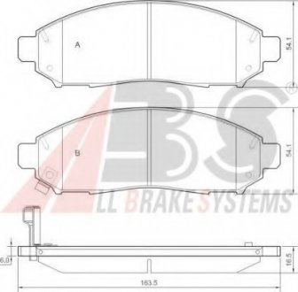 Комплект дисковых тормозных колодок A.B.S. ABS 37518