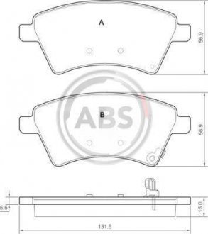 Комплект дисковых тормозных колодок A.B.S. ABS 37532