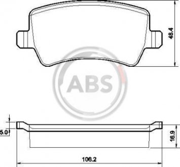 Комплект дисковых тормозных колодок A.B.S. ABS 37562