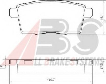 Комплект дисковых тормозных колодок A.B.S. ABS 37644