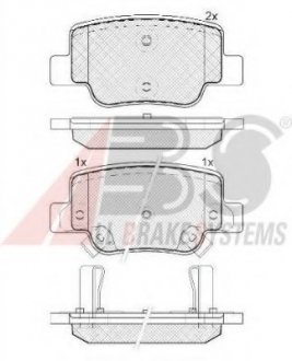 Комплект дисковых тормозных колодок A.B.S. ABS 37735