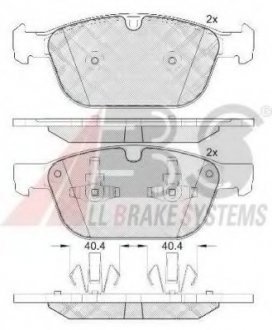 Комплект дисковых тормозных колодок A.B.S. ABS 37750