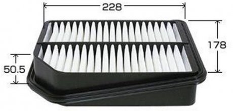 Фильтр воздушный 228/178/50.5 JS Asakashi A974J