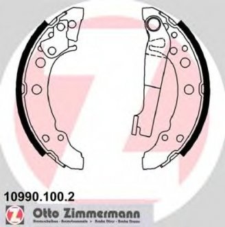 Комплект тормозных колодок ZIMMERMANN 109901002 (фото 1)