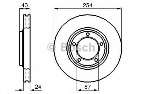 Тормозной диск HYUNDAI H-1 F BOSCH 0986478663