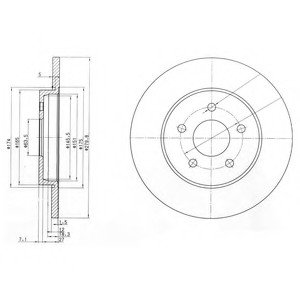 Тормозной диск FORD MONDEO 00- Delphi BG3663C