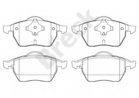 Дисковые тормозные колодки BRECK 219110070110