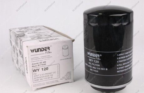 Фильтр масляный VW T5 2.0TSI 11- WUNDER Filter WY120 (фото 1)