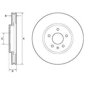 Тормозной диск OPEL ASTRA 09- Delphi BG4672C