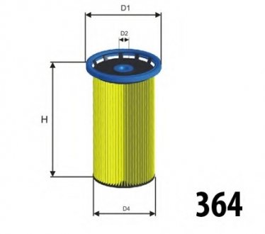 Фильтр топливный VAG 1,6 Tdi 12- MISFAT F134 (фото 1)