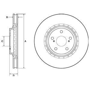 Тормозной диск LEXUS RX 08- Delphi BG4691C