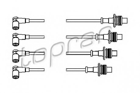 Комплект проводов зажигания TOPRAN 722801 (фото 1)