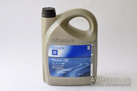Масло GM Motor Oil (синтетика) 5л General Motors 5W30