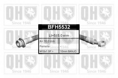 Шланг тормозной HAZELL QUINTON BFH5532 (фото 1)