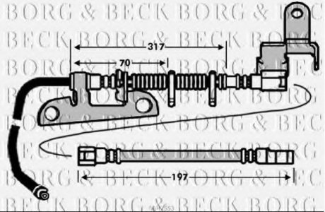 Тормозные шланги Borg & Beck BBH7553